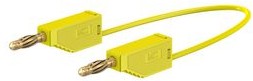 28.0073-02524, Test Lead Zinc Copper / Gold-Plated 250mm Yellow