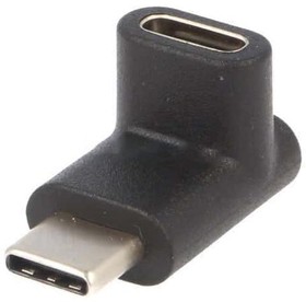 Фото 1/2 55556, Кабель USB 3.1 гнездо USB C,угловая вилка USB C Цвет черный
