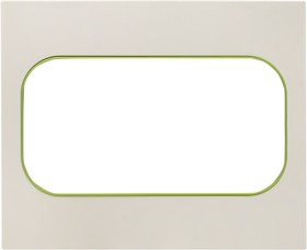Фото 1/10 Рамка для розетки 2-м Стокгольм бел. с линией цвета зел. PROxima EKF EYM-G-302-20