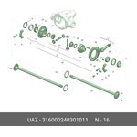 316000-2403010-11, Дифференциал УАЗ-3163,315195 в сборе с главной парой zz 37/8 ...
