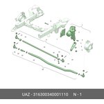 316300-3400011-10, Механизм рулевой УАЗ-3163 с 2014г.в ...