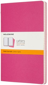 Фото 1/5 Блокнот Moleskine Cahier Journal, 80стр, в линейку, розовый неон [ch016d17]