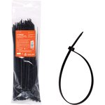 ACTN24, Стяжки (хомуты) кабельные 3,6*250 мм, пластиковые, черные, 100 шт.(ACT-N-24)