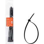 ACT-N-27, Стяжки (хомуты) кабельные 4,8*350 мм, пластиковые, черные, 10 шт.