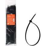 Стяжки (хомуты) кабельные 4,8*400 мм, пластиковые, черные, 100 шт. AIRLINE ACT-N-30
