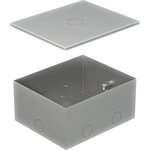 Металлическая коробка BOX/4 с крышкой для заливки в пол 159,6x133,6x75,8мм для ...
