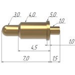 MPP307 Подпружиненный контакт (pogo-pin) диаметром иглы 3,0мм длина 7,0мм