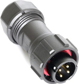 Circular Connector, 3 Contacts, Cable Mount, Plug, Male, IP67
