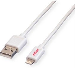 11.02.8322, Cable, USB-A Plug - Apple Lightning, 1.8m, USB 2.0, White