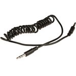 CAGP22010BK10, Coiled Audio Cable, Stereo, 3.5 mm Jack Plug - 3.5 mm Jack Plug, 1m