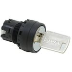 YW1K-33D, Keylock Switch Actuator, 3 Positions Spring Return Two-Way Keylock ...