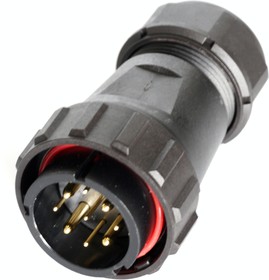 Circular Connector, 9 Contacts, Cable Mount, Plug, Male, IP67
