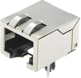 Фото 1/2 09455511101, RJ45 CONNECTOR, R/A JACK, 1PORT, TH