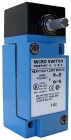 LSYAC1A, MICRO SWITCH™ Heavy-Duty Limit Switches: HDLS Series, Epoxy-Coated Zinc Housing, Side Rotary, Momentary, No Lever ...