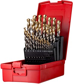 Фото 1/3 A095206, 29-Piece Jobber Drill Set for Multi-Material, 13mm Max, 1mm Min, High Speed Steel Bits