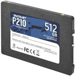 Твердотельный накопитель Patriot P210 512GB SATA3 2,5" , 520/430, 512GB, 3D