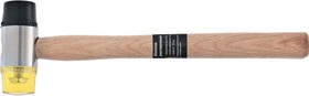 Фото 1/2 108305, Молоток рихтовочный, бойки 35 мм, комбинированная головка, деревянная ручка
