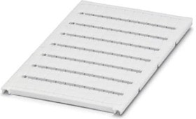 Фото 1/4 0818085, Пластины UniCard, для маркировки клемм с высокими пазами для маркировочных планок, 80 элементов, цвет белый, крепление в высоких па