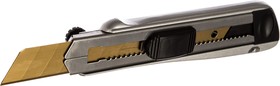 Фото 1/8 Строительный нож 25 мм в металлическом корпусе 06-02-14