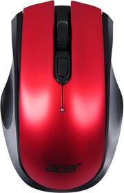 Фото 1/10 Мышь Acer OMR032 черный/красный оптическая (1600dpi) беспроводная USB (3but)