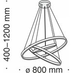 Подвесной светодиодный светильник Maytoni Rim MOD058PL-L100BS4K