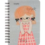 Тетрадь общая Kroyter 80л,клет,А5,скреп, обл.карт,Girl,диз.в асс.65123