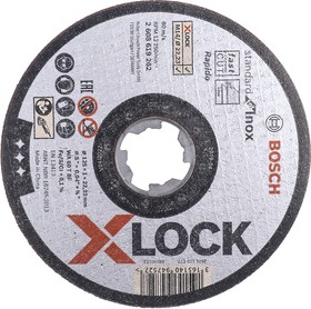 Фото 1/4 2608619262, X-LOCK Cutting Disc, 125mm x 1mm Thick, 25 in pack