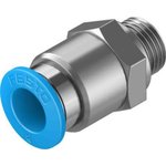 QS-G1/8-8-50, Straight Threaded Adaptor, G 1/8 Male to Push In 8 mm ...