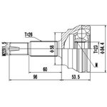 DCV859036, К-кт ШРУСа TOYOTA CARINA E 92-97, CARINA II 87-92, CELICA 85-94 ...