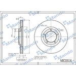 MBC030117, Диск тормозной NISSAN Tiida (04-) передний (1шт.) MANDO