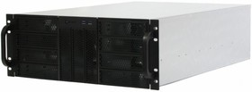 Фото 1/5 Procase Корпус 4U server case,11x5.25+ 0HDD,черный,без блока питания,глубина 550мм,MB CEB 12"x10,5", панель вентиляторов 3*120x25 PWM [RE411