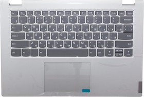 Фото 1/2 Клавиатура (топ-панель) для ноутбука Lenovo C340-14IWL серая с серебристым топкейсом