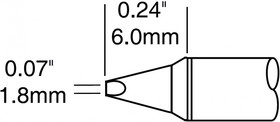 Картридж-наконечник (1.8х6.0 мм; клин) для СV/MX CVC-7CH0018P