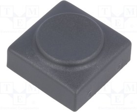Push button, without LED window, pitch 16 mm, (L x W x H) 15.5 x 15.5 x 6.8 mm, dark gray, for single pushbutton, 826.000.021