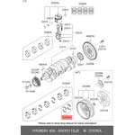 006Y0-11SJ0, Полукольцо опорное коленвала KIA Bongo 3 (06-) (2.7/2.9/3.0) (0.00) ...