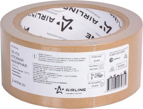 Фото 1/10 ADTP004, Скотч малярный термостойкий Airline 48 мм х 40 м 110 °C коричневый