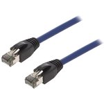 CQ8046S, Patch cord; S/FTP; Cat 8.1; stranded; Cu; LSZH; blue; 1.5m; 26AWG