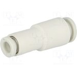 KQ2H04-06A, KQ2 Series Straight Tube-to-Tube Adaptor, Push In 4 mm to Push In 6 ...