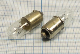 Лампа накаливания, напряжение 36.0 В, цоколь B 9s/14, мощность 4.3 Вт, 120 мА, 10x28 мм, для ФШМ-1 и ФШМ-2, МН36-0.12, 17 лм