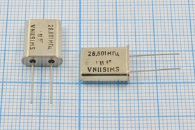 Кварцевый резонатор 26601,712 кГц, корпус HC49U, нагрузочная емкость 30 пФ, марка РПК01МД, 3 гармоника
