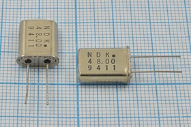 Кварцевый резонатор 48000 кГц, корпус HC49U, нагрузочная емкость 32 пФ, марка NR-18, 3 гармоника, +SL (NDK)
