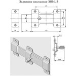 Засов дверной ЗЩ 015 медь L-115мм Д840