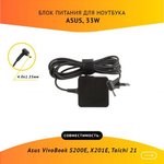 (ADP-33AW) блок питания для ноутбука Asus VivoBook S200E, X201E, Taichi 21, 19V ...