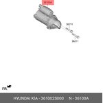 36100-2S000, Стартер HYUNDAI Tucson (20-),Santa Fe (22-) (2.5) KIA Sportage ...