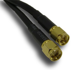 Фото 1/2 CBA-SMAM-SMAMRP30, Male SMA to Male RP-SMA Coaxial Cable, 3m, RG58 Coaxial, Terminated