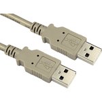 Cable, Male USB A to Male USB A Cable, 2m
