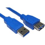 USB 3.0 Cable, Male USB A to Female USB A Cable, 3m