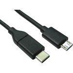 Cable, Male USB C to Male Micro USB B Cable, 2m