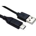Cable, Male USB C to Male USB A Cable, 2m