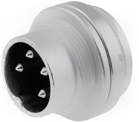 Фото 1/3 C091-31W004-1002, Amphenol C 091 D Series, 4 Pole Din Plug Plug, 5A, 300 V ac/dc IP67